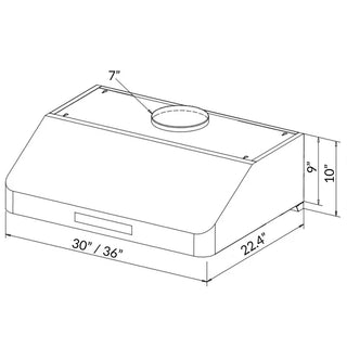 B-53 Sakura 30" or 36" Range Hood
