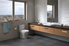 Aqua IV Skited Toilet 1.28 GPF & 0.8 GPF, Elongated Bowl - Universal Height