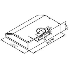 R-747II Sakura 30"or 36“ Range Hood